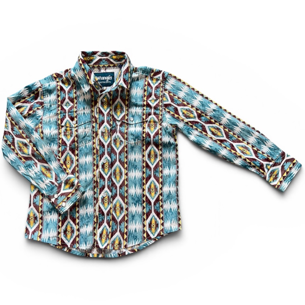 Wrangler Kids Aztec Pearlsnap shirt
